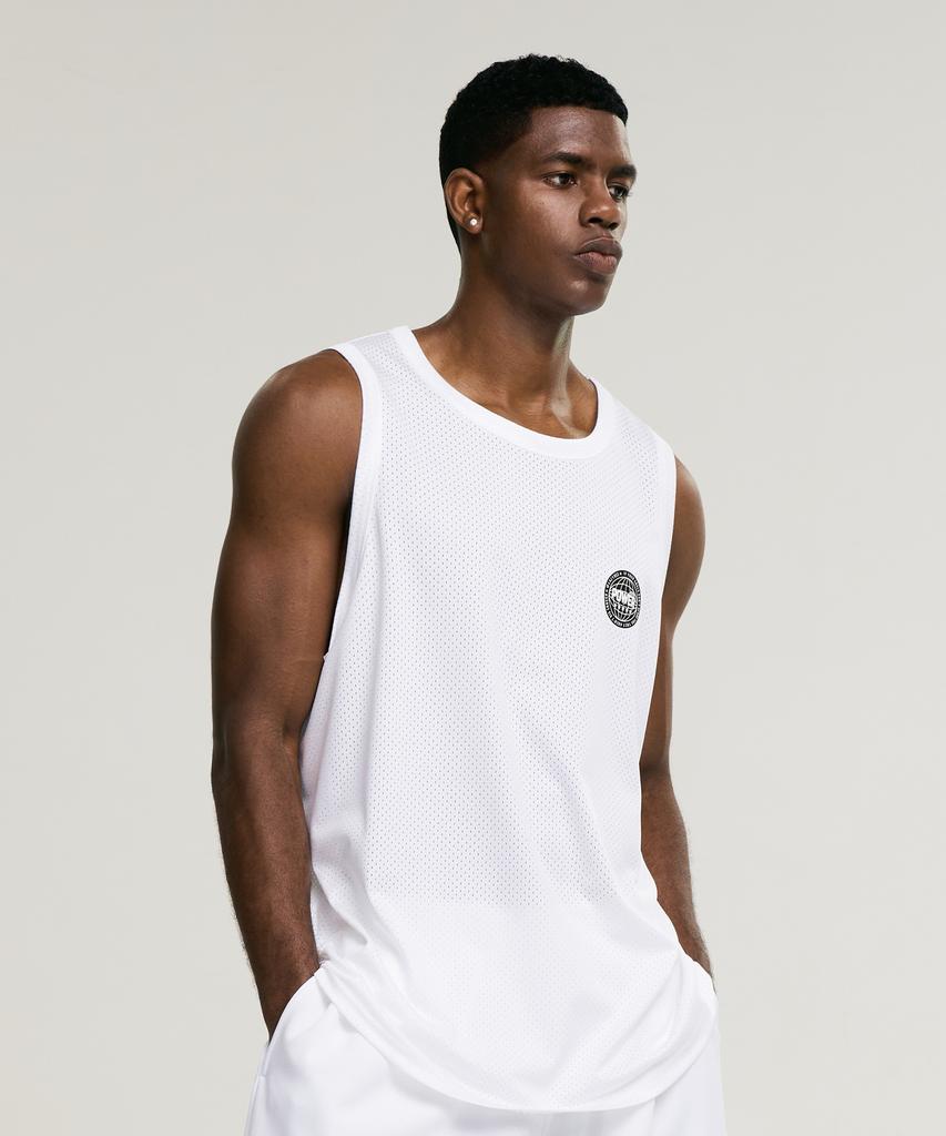 Leijibi [3Pack] Muscle Mesh Jersey Oversized Sleeveless Tank Top M (3 Colors)