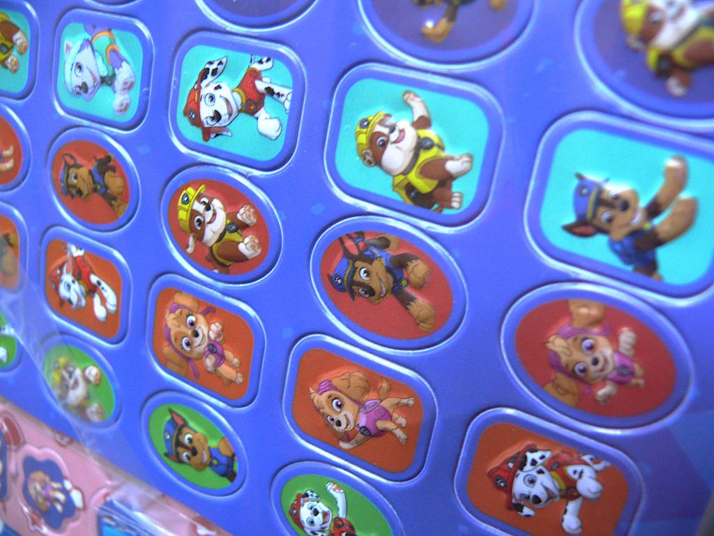 Paw Patrol SKYE Stickers 500 Pcs. Convex Flat Glitter Children's