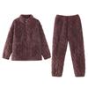 Winter Coral Fleece Padded Pajamas Women'S Fleece Thickened Flannel Padded Jacket Autumn And Winter Loungewear Warm Suit