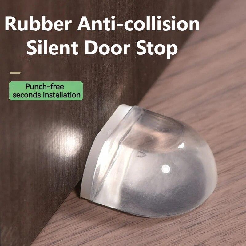 Acrylic Door Stopper Self Adhesive Anti-Collision Door Holders Catch Floor Mounted Nail-free Door Stops Protect Walls Furniture