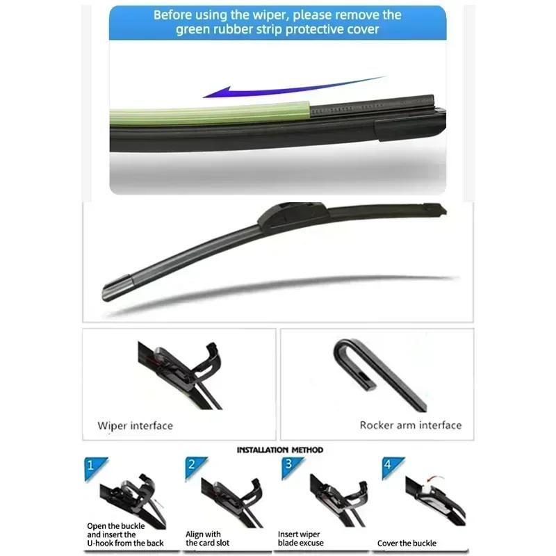 Car Front Rear Wiper Blade For Subaru Forester SH 2008 - 2013 2012 2011 2010 2009 Accessories Windshield Windscreen Window Brush