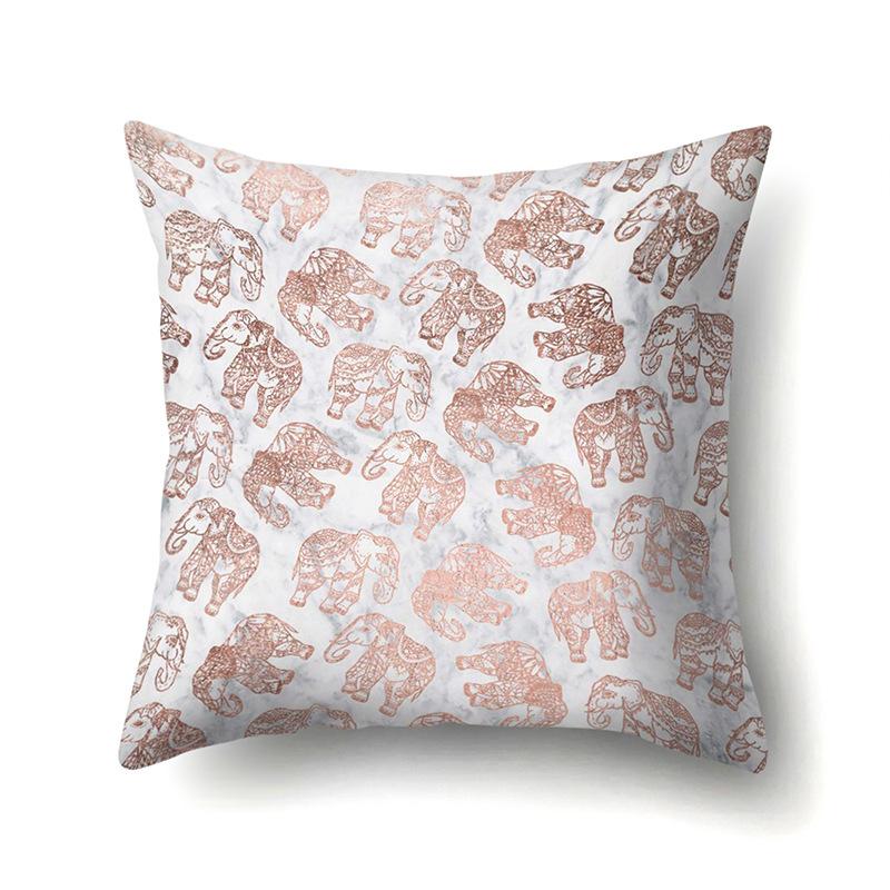 Polyester Pillow Case Automobile Decoration Home Printed Pillow Case Waist Cushion Cover Car Cushion Head Cushion Cover