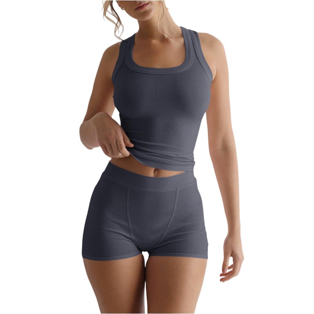 Women's Two Piece Yoga Camisole Casual Suit