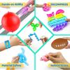 117/124/135pc Kids Birthday Pinata Toys Snap Bracelets Push Bubble Fidget Toys Carnival Prize Pinata Filler Bulk Toys Kids Gifts