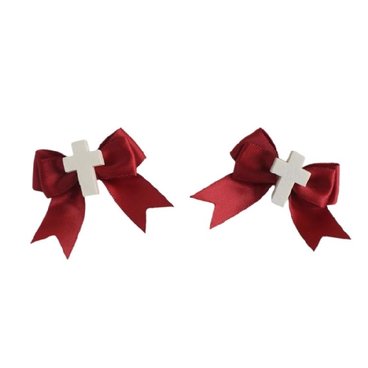 Colorful Crosses Hair Barrettes Hair Clip Sweet 2000s Hair Clip for Women, Barrettes Bowknot Shape