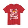 Just a Girl Who Loves Anime Shirt | Anime Inspired Shirt | Japanese Cartoon Tee