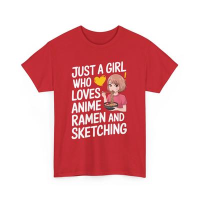 Just a Girl Who Loves Anime Shirt | Anime Inspired Shirt | Japanese Cartoon Tee