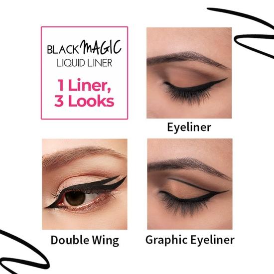 Delineador Líquido Nykaa Black Magic - Súper Negro 01
