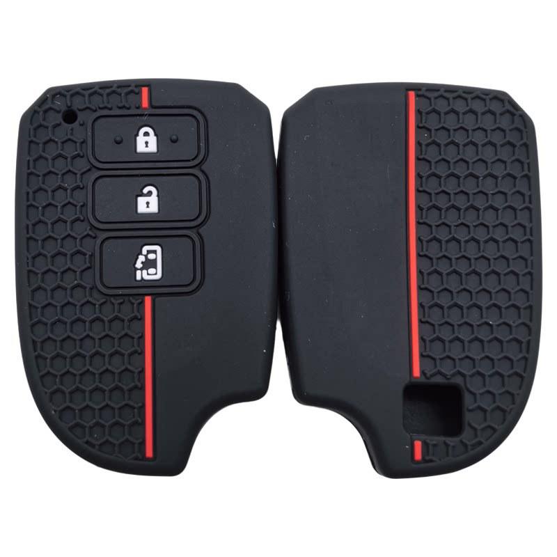 3-Button Soft Silicone Key Case for Toyota Vios, Yaris, Hiace чёрный