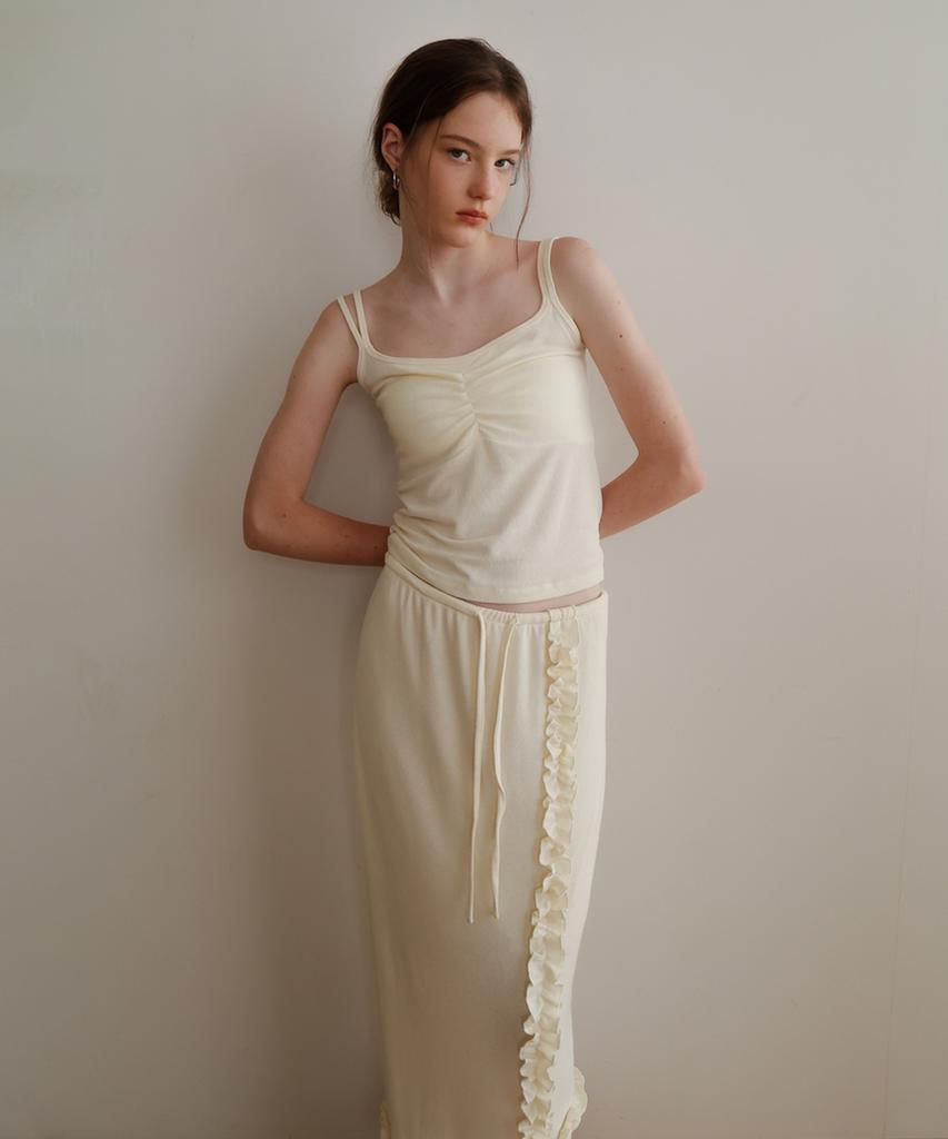 Shearing Mona Skirt_[Ivory]