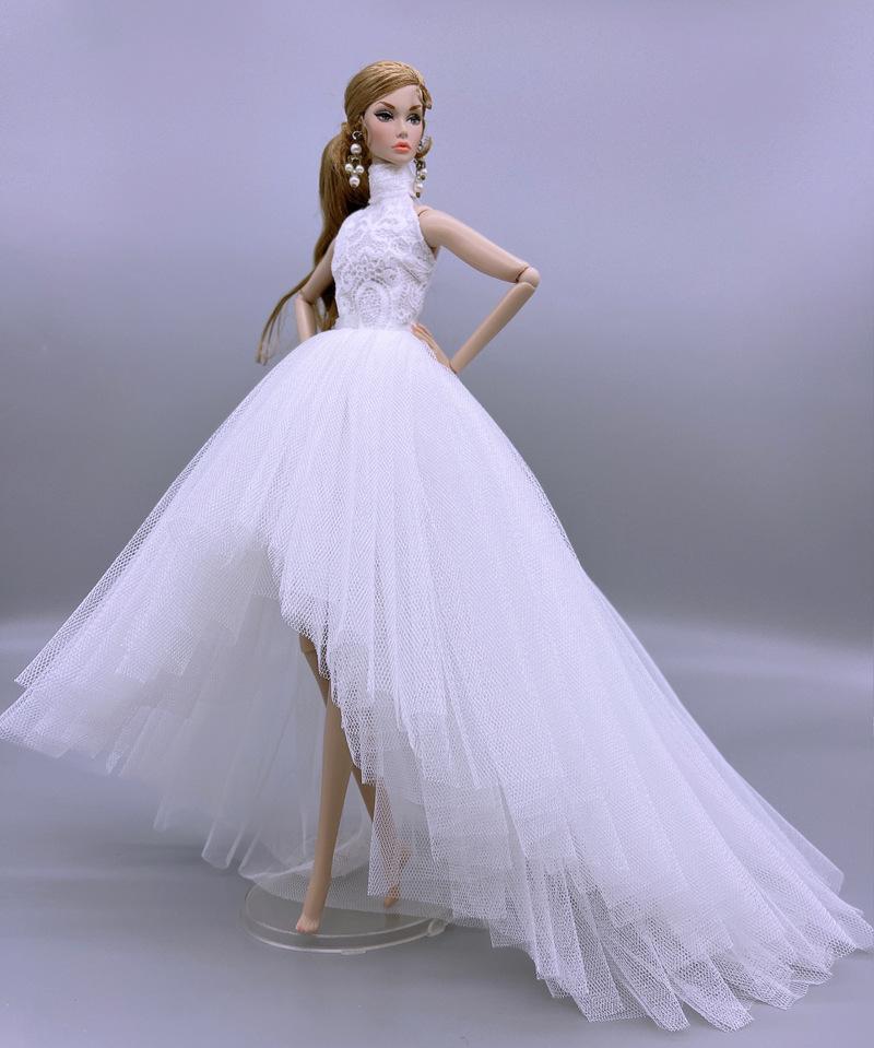 Princess Doll Sequined Luxury Tutu Dress 1/6 Size Bridal Formal Wear Candy Color Wedding Clothing for 29CM Dolls