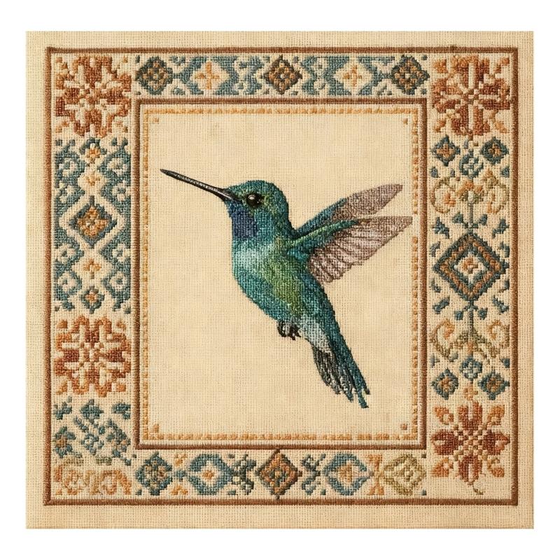 

Bird Crosses Stitching Set With Fabric Beginner Friendly Embroidery Set For Home Decoration Nature Inspire Designs