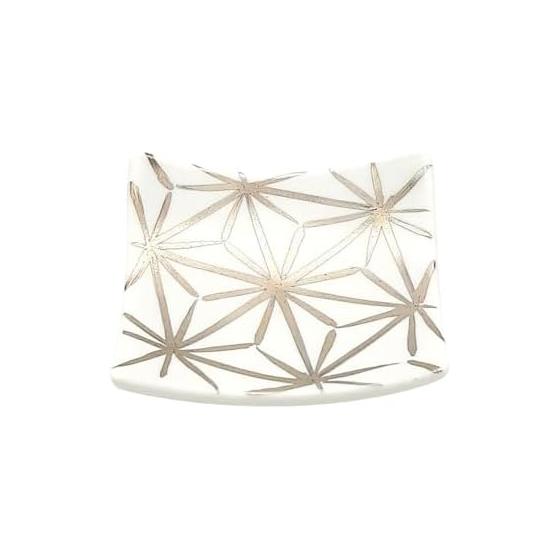 Arita Ware Chopstick Rest, Asanoha Pattern, Silver, Seitouen
