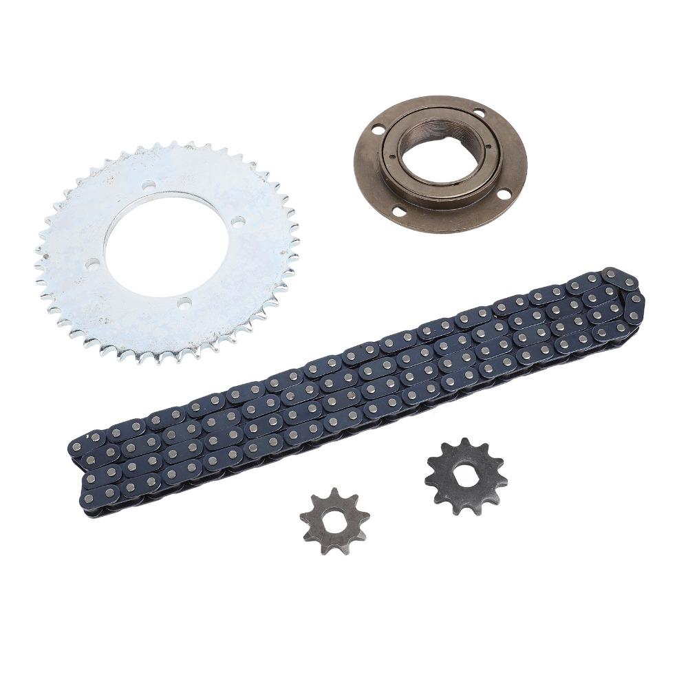 44T Rear Sprocket T8F Gear Chain Set Toothless Flywheel Chain Sprocket Kit  Mini Motorcycle