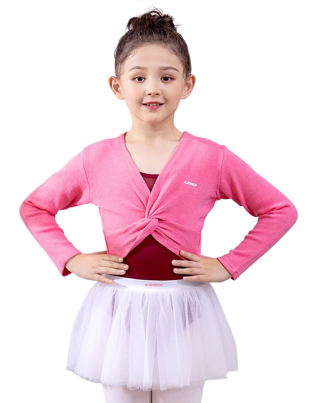 

Knitted Ballet Top for Adults and Rose Sizes s.lemon Sweater, Warm-Up Children, Red, 130-140