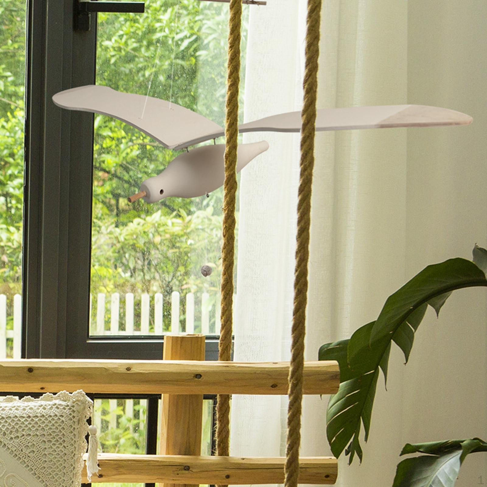 

Hanging Flying Flapping Seagull Wooden Artwork Creative Modern Ornaments Soaring