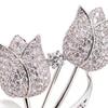 Advanced Luxury 2025 New Tulip Flower brooch Elegant Design Sense Rose White Stone Jewelry