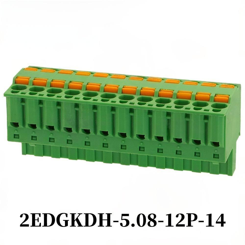 1pc 2EDGKDH-5.08 Spring Loaded Terminal Blocks Weld-free Screw-free Quick Press Wiring For Electrical Equipment