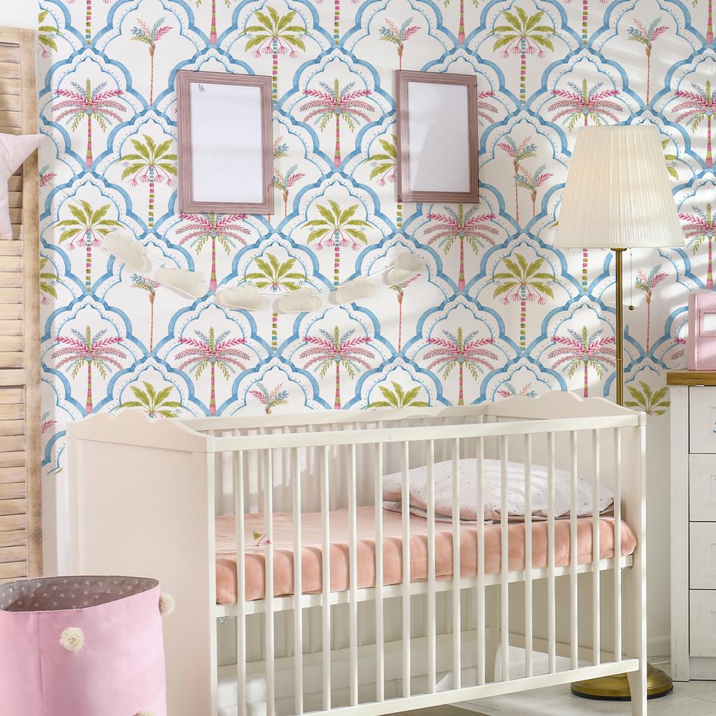 Tropical Palm Tree Wallpaper Shop Bedroom Home Wall Decoration Sticker Self Adhesive Removable Wall Paper for Bathroom