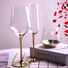 Creative Gold Electroplating Wine Glasses Cup Luxury Lead-free Crystal Goblet Champagne Glass Cocktail Glasses Wedding Drinkware