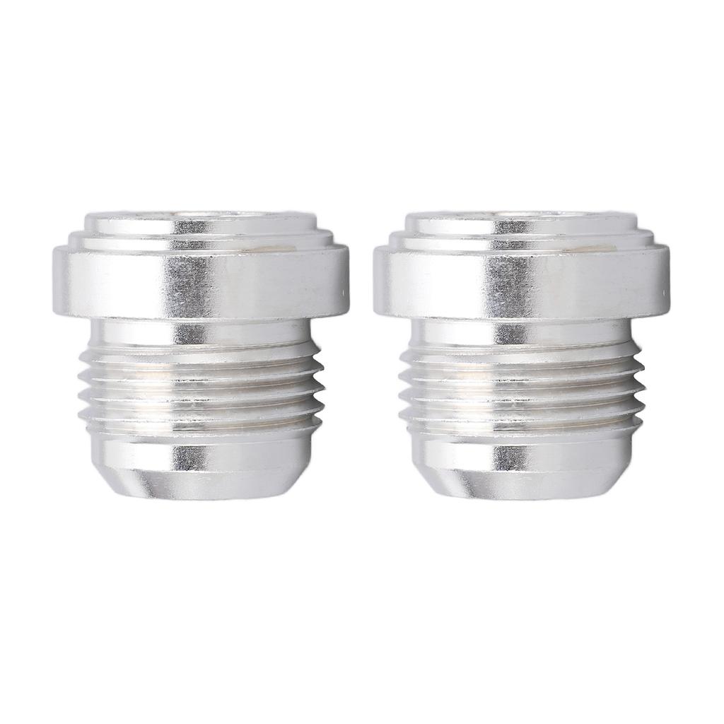 2Pcs Fuel Line Fitting Adapter Billet AN12 12AN Male Thread Weld On Bung Accessory