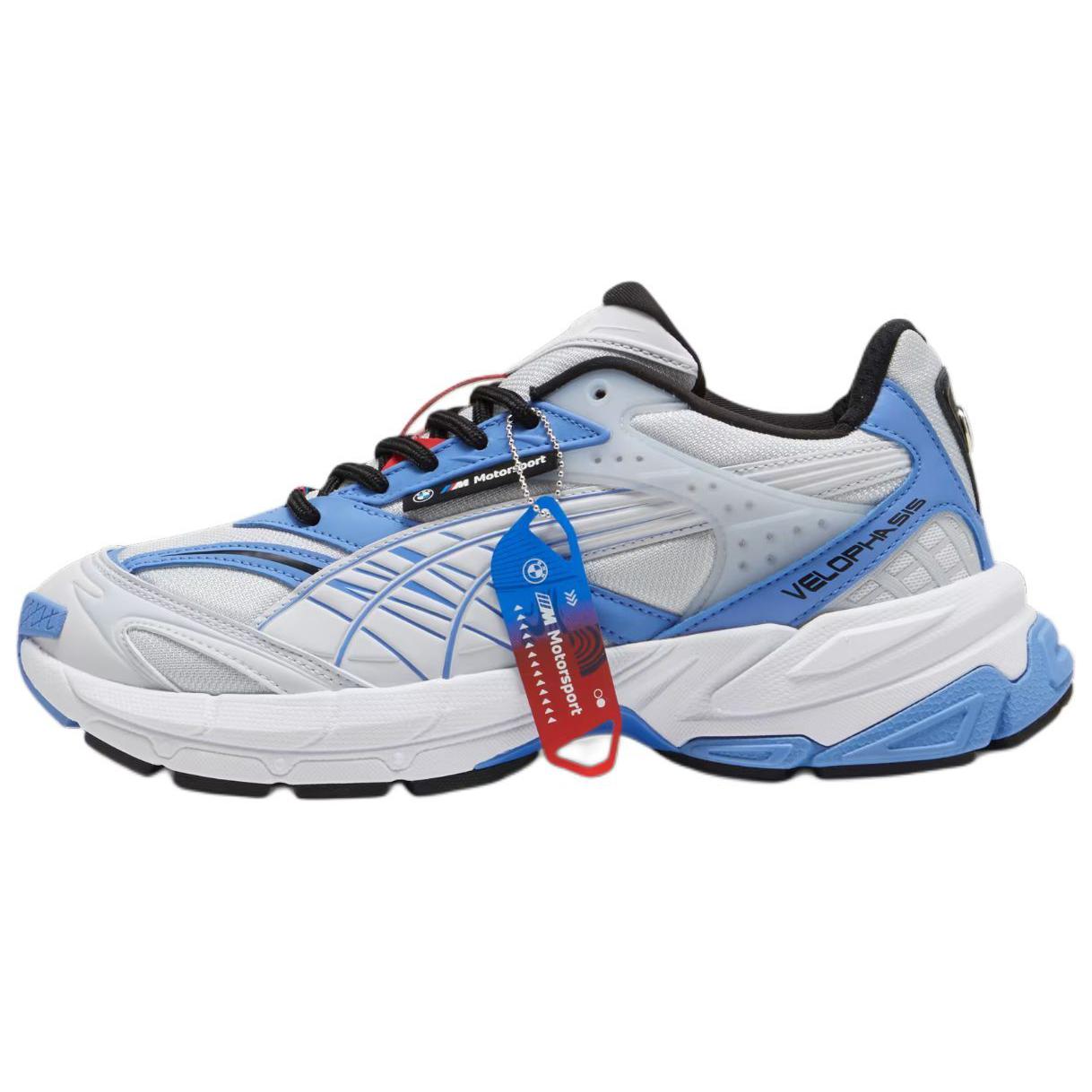 

Puma BMW M Motorsport Velophasis Comfortable Versatile Non-Slip Wear-Resistant Low-Top Running Shoes Women sneaker Gray White Blue 308295-01 40