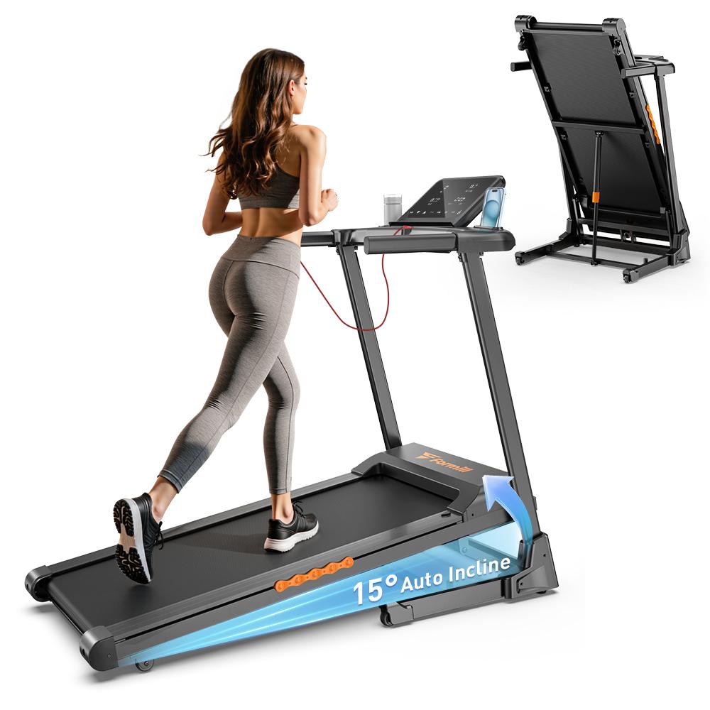 Formill Walking Treadmill FT61 LED Display Remote Control Compact Walking Pad Home Office Use Treadmill with Incline