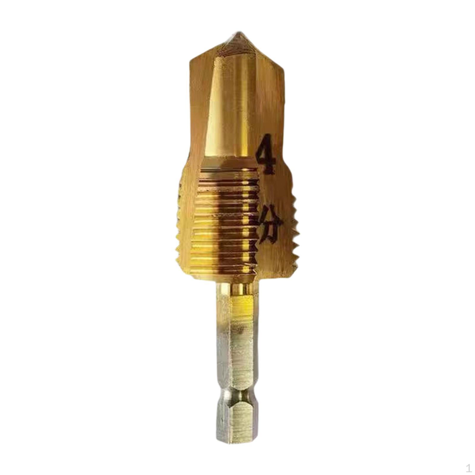 

Expansion Repair Bit Ppr Lifting Step Drill Heavy Duty Replacement Multipurpose Reamer for Water 4 Points 20 Tubes_Gold