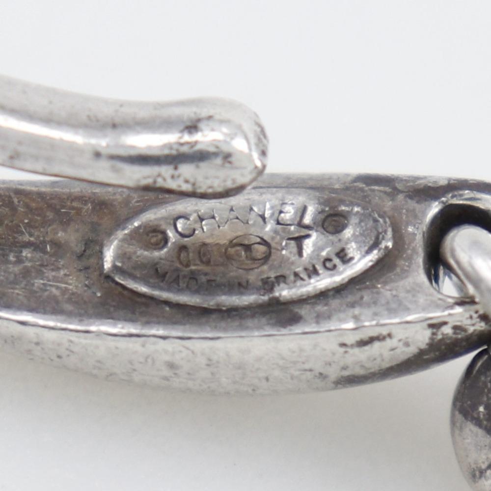 CHANEL Logo COCO Mark Necklace metallic 50g Women Used