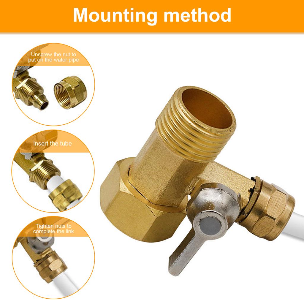 3/8inch Ball Valve Good Sealing No Leakage Faucet Inlet Ball Valve Standard Thread for Home Purifier for Filter