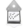 Dilwe Mandolin Tailpiece Bridge, Mandolin Guitar Tailpiece with Screws for 8 String Guitar Musical Instrument Part(Silver)
