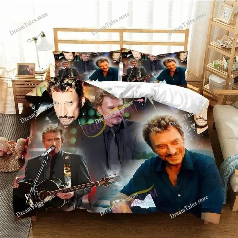 France Rock Singer J-Johnny H-Hallyday Bedding Set Single Twin Full Queen King Size Bed Set Aldult Kid Bedroom Duvet Cover Sets7