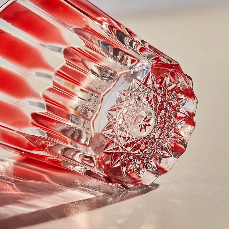 Fashion Cut Crystal Whiskey Glass Tumbler For Cocktail Whisky Red Wine Vodka Bar Use Home Drinkware Elegant Glassware