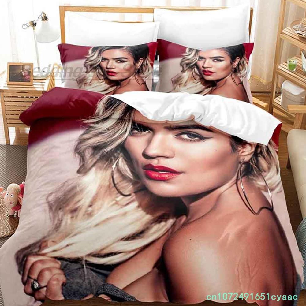 Karol G Bedding Set Single Twin Full Queen King Size Bed Set Aldult Kid Bedroom Duvetcover Sets 3D Sexy Girls Bed Sheet Set