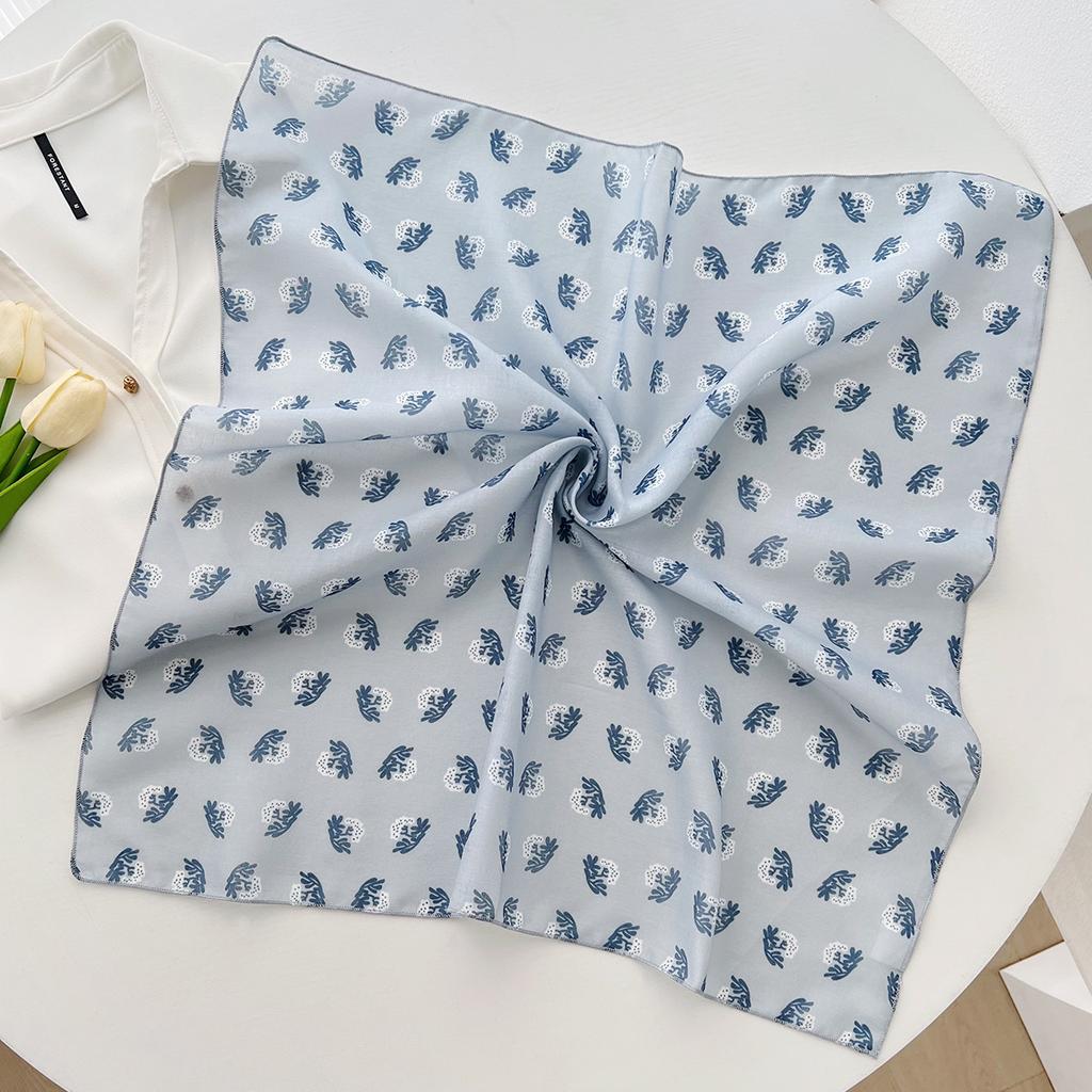 Spring and summer new fashionable versatile foreign style square scarf headscarf small fresh literary temperament silk scarf headband accessories wome