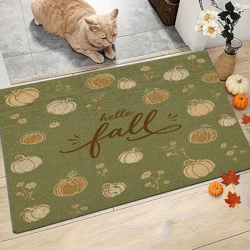 Golden Retriever Doormat Cute Witch Hat Dogs Halloween Pumpkin Welcome Mat Anti Slip Floor Carpet Entrance Rug Patio Porch Mat