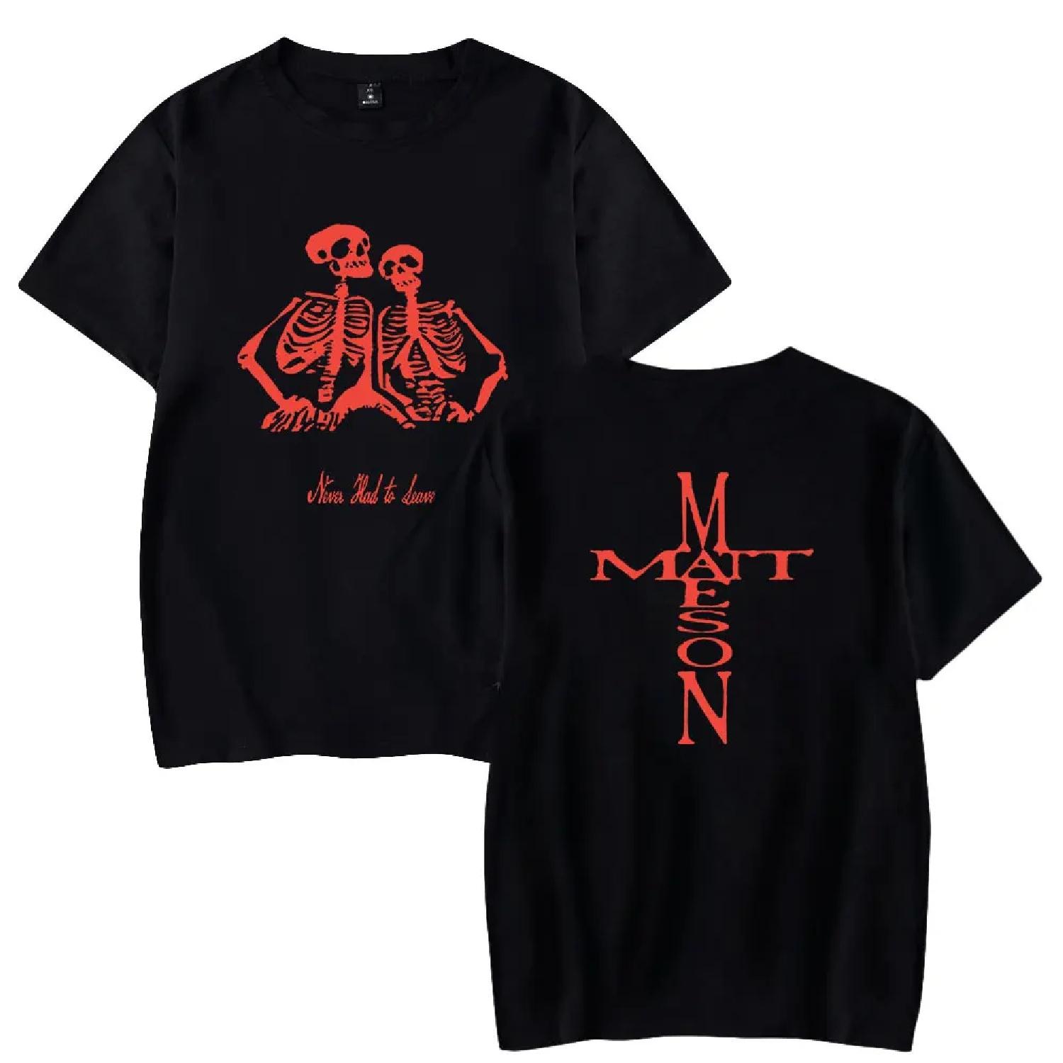 

Matt Maeson Tshirt Crewneck Short Sleeve T-shirt Men Women Streetwear Printing Casual Stylish Hip Hop S чёрный