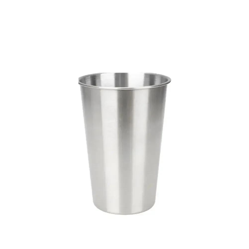 

2025 New 350ml/500ml Stainless Steel Beer Cups Household Office Metal Water Drinks Coffee Tumbler Tea Milk Mugs Kitchen Drinkwar 350ml срібний
