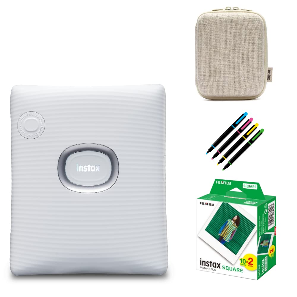 

Fujifilm Instax SQUARE Link Square Link Instax (20 films & case & pen, ash white)