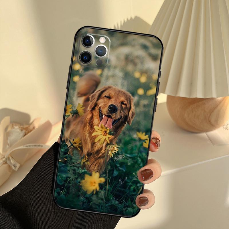 Golden Retriever Friend Phone Case For iPhone 15 14 13 12 11 16 17 Pro Max 13 Mini 15 16 Plus 16e 17 Air Cover Funda