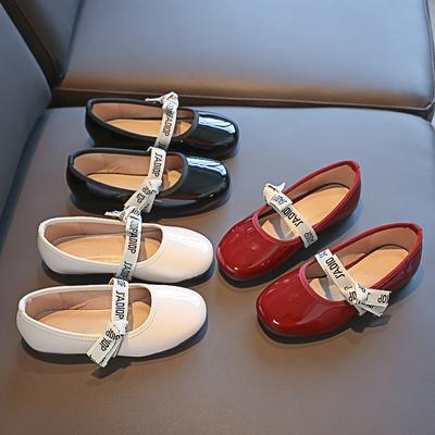 2026Spring and Autumn Girls' Leather Shoes, Princess Shoes, Little Girls' and Older Children's Loafers, Soft-soled Baby Children's Shoes