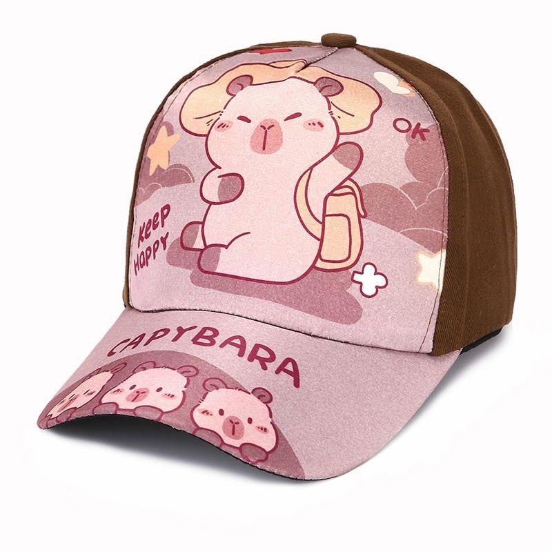 Gorąca Wyprzedaż Dziecięca Czapka z Nadrukiem Kapibary Kreskówkowa Czapka dla Chłopców Dziewczynek Outdoorowa Osłona Przeciwsłoneczna Urocza Czapka Kapibara Urocza Dziecięca Czapka Baseballowa