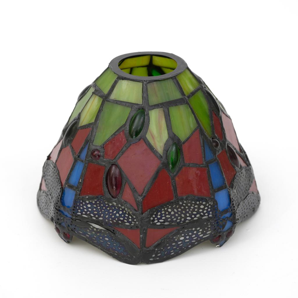 Glas-Fächerlampe im mediterranen Stil, Wandlampe, Kronleuchter-Ersatzlampenschirm 6 Zoll Buntglas einzelner Lampenschirm