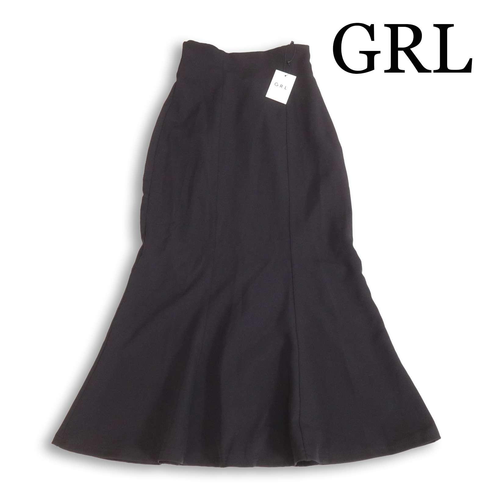 [New, unused] GRL Grail All Year Stretch Long Mermaid Flare Skirt Sz.M Women s Black