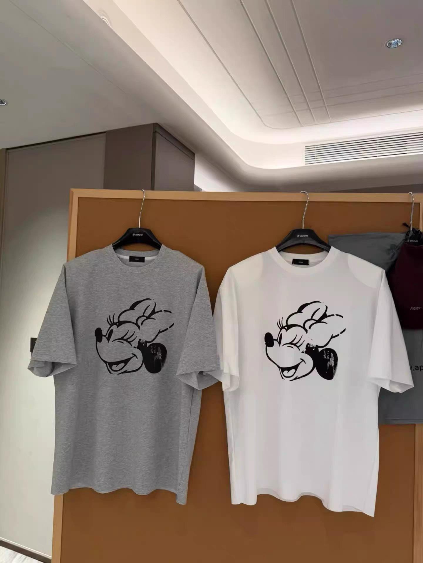 Korean Mickey Mouse Casual Loose Cotton T-Shirt for Women 3XL