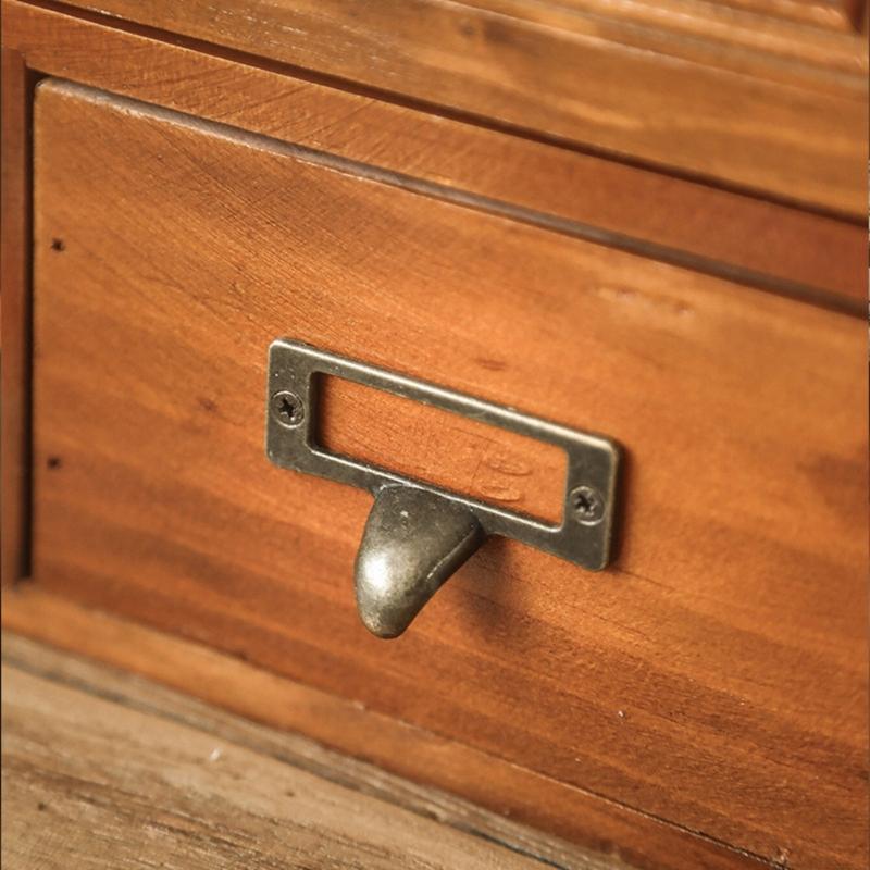 Wooden Desktop Organizers Cabinet with Glass Door for Cosmetics, Stationery, Small Kitchen Items and Decors Use