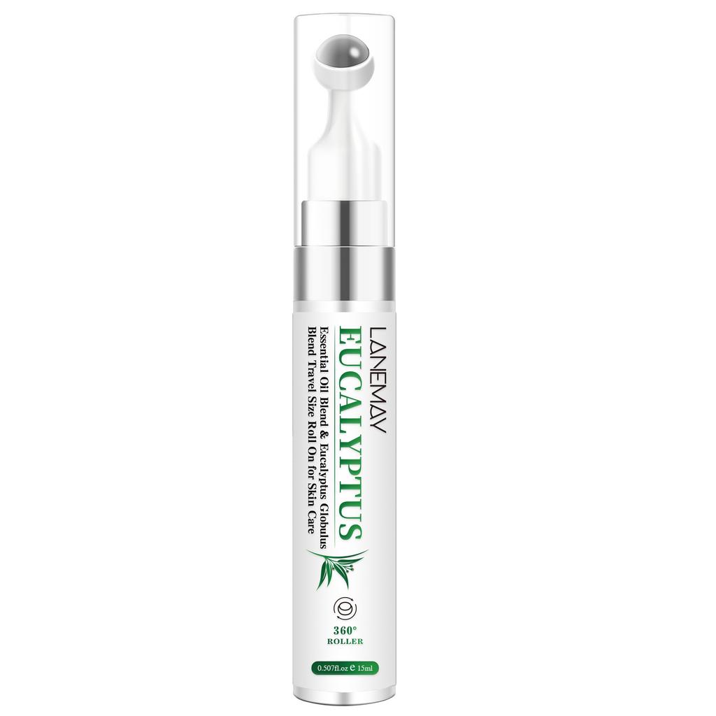 Eucalyptus Essential Oil Roller - Cleanses and Soothes Light Beige, Refreshing & Cooling Sensation - Perfect for Massage Blends