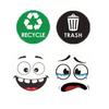 4pcs/set Stickers Fun Decals For Bins Bin Stickers Wheelie Sticker Cartoon For 4piece Large Decorative Bins Wall Bin