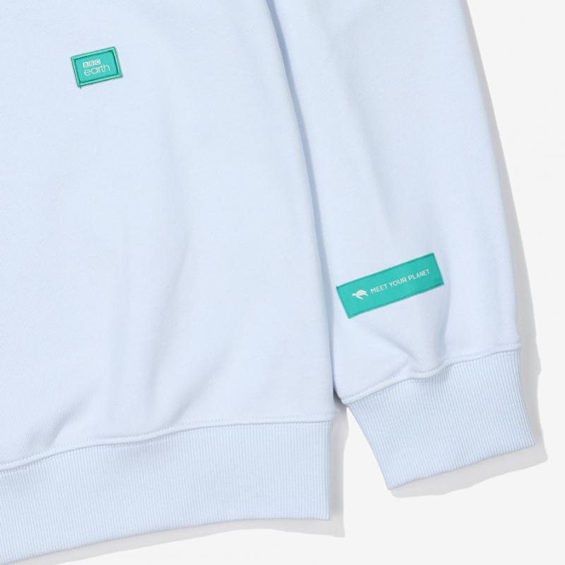 Bbc Earth Half Zip  Light Blue  [23ss]