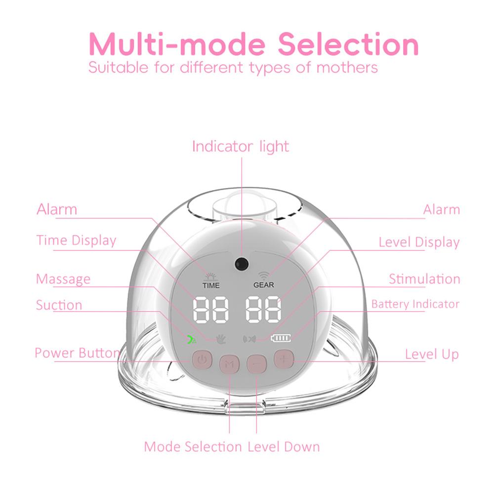 Hands Free Breast Pump Wearable Electric Breast Pump with Lightweight with LED Display Remote